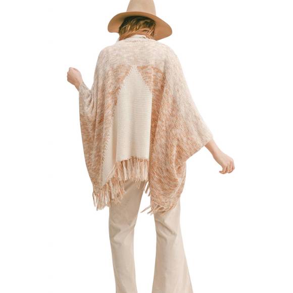 NEW SADIE & SAGE new energy fringe cardigan in ivory ginger - Picture 3 of 3